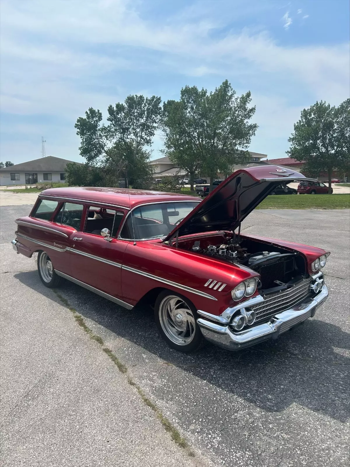 Red 1958 Chevrolet Yeoman 2-Door Wagon