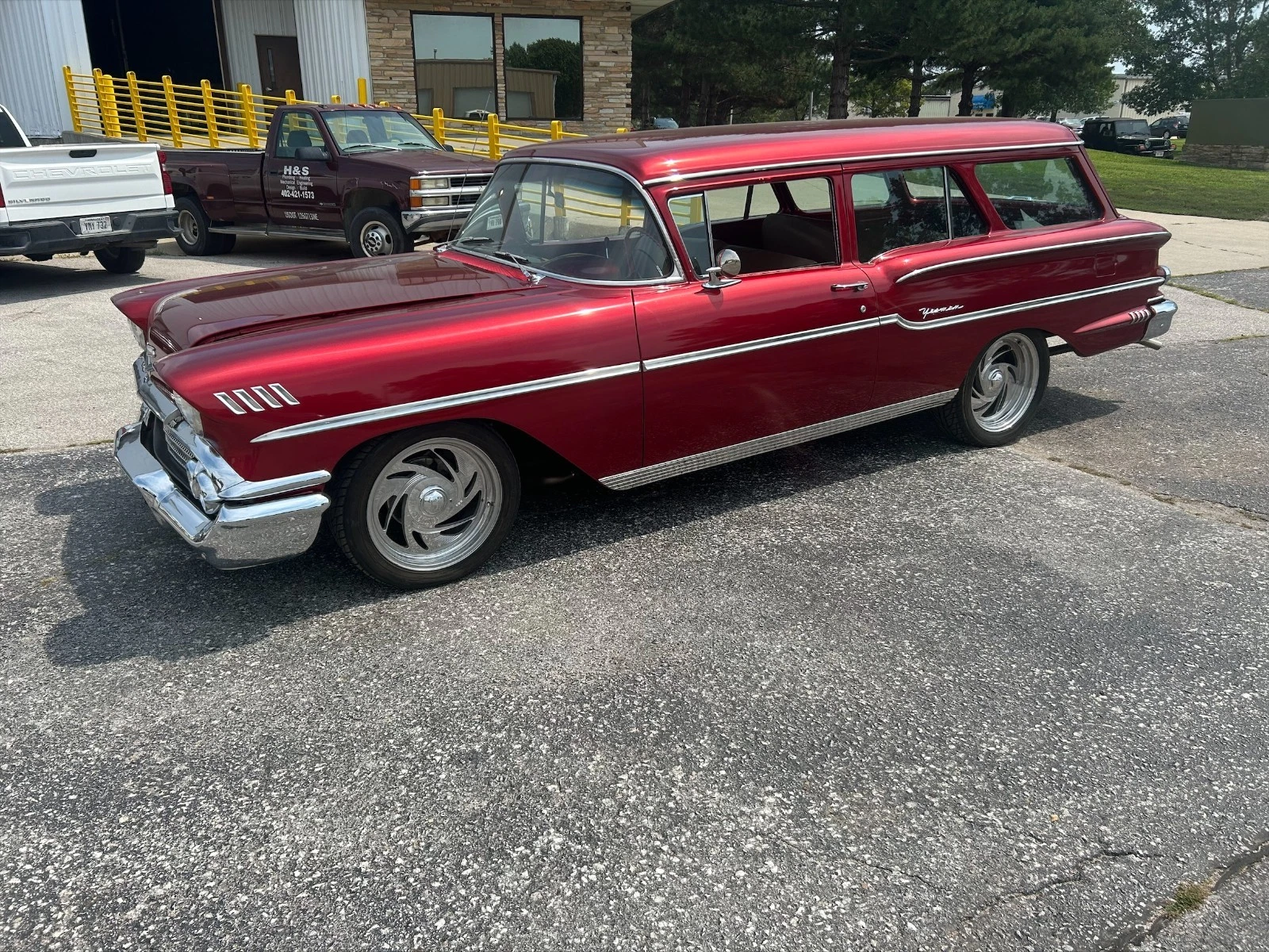 Red 1958 Chevrolet Yeoman 2-Door Wagon